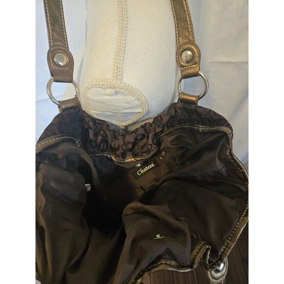 Y2k Mcbling Chateau Brown Patchwork Leopard Purse - Picture 8 of 9